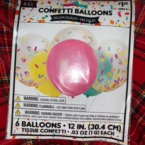 1️⃣0️⃣for$1️⃣0️⃣ 6ct Confetti balloon NWT